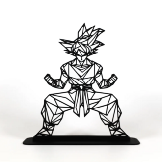 Geometric Low Poly Anime Warrior