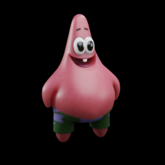 Patrick DIY Unpainted Figür - Boyanabilir Masa Figürü