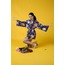 Lined Robe in Midnight Cubist