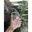 A Pink 3D Denizyıldızı ve Midye Glitter Tam Kaplama Telefon Kılıfı, (Iphone 15)