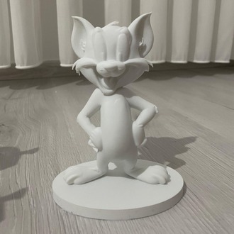 Boyanabilir 3D Çizgi Film Kedisi Biblo ve Hobi Seti