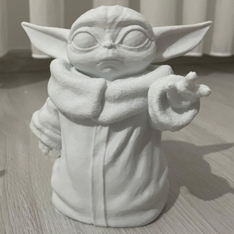 Boyanabilir 3D Baby Yoda Temalı Biblo ve Hobi Seti