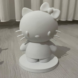 Boyanabilir 3D Hello Kitty Temalı Biblo ve Hobi Seti