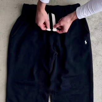 Polo Ralph Lauren Siyah Renk Beyaz Nakış Detaylı Oversize Eşofman Altı 