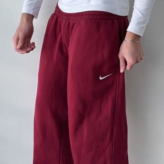 Nike Bordo Oversize Eşofman Altı