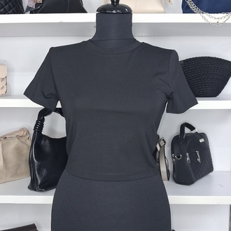 QUZU SIYAH CROP TOP