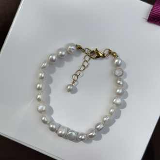 Minik Oval İnci Bileklik 