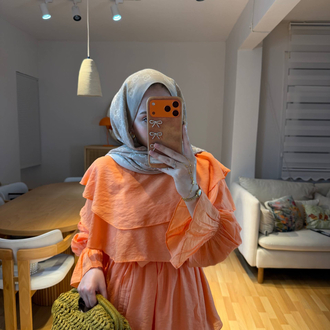 Nilüfer Turuncu Elbise