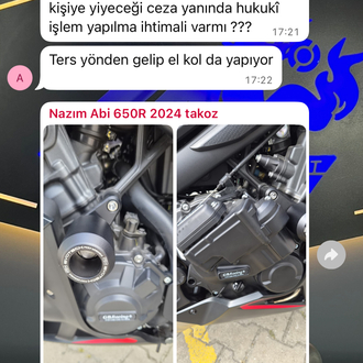 650R CBR CB Blok Koruma Kapak Siyah E Clutch 