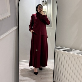 ysho kumaş etekli pantolon