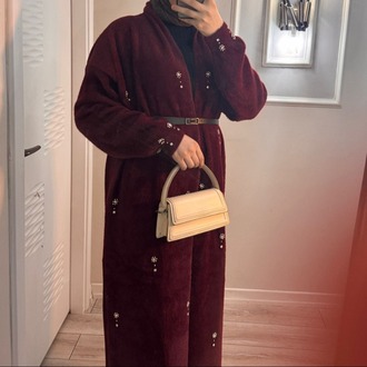 ANGORA TAŞLI HIRKA BORDO