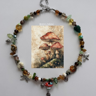 Red mushroom Fall Choker