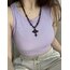Crown Cross Rosary Kolye