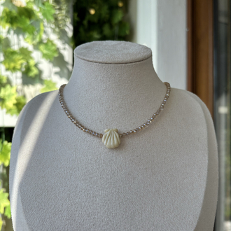 Murano istiridye kristal Choker