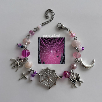 Pink spider y2k bileklik