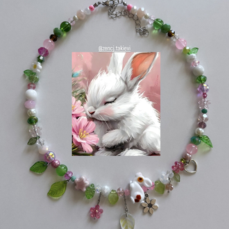 Murano cam Tavşan Choker