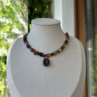 Coffee Core Drop Choker Kolye