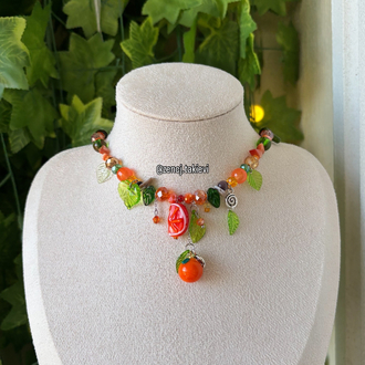 Portakal Bahçesi Choker Kolye