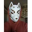 Kitsune Mask | Anime Cosplay Mask | Fox Cat Mask Anime | Painted Kitsune Fox Mask