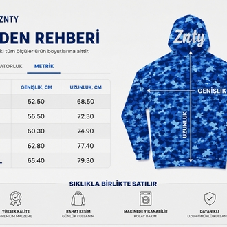ZENTORYO - Signature Blue Camo Heavyweight Hoodie