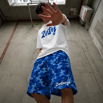 ​ZENTORYO - Signature Blue Camo Shorts