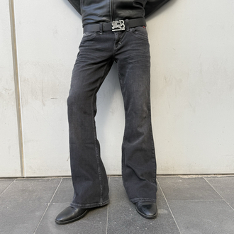 Bootcut Dark Antrasit Denim Low Rise