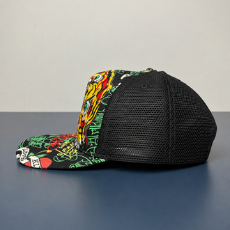 Ed Hardy Tiger Rhinstone Trucker Cap