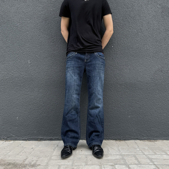 Bootcut denim graphic pocket jean • Size