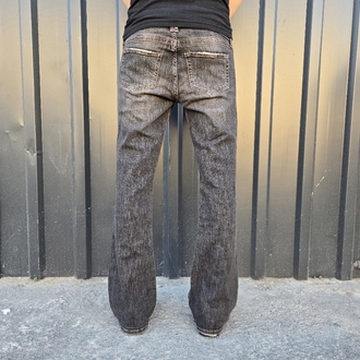 Bootcut Denim Low Rise Pants Faded Dark Brown 