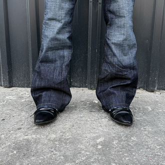 Dark Wash Bootcut Denim Low Rise Pants