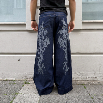 Cross Tribal Wide Leg Baggy Jean