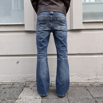 Bootcut Washed Blue Low Rise Jean
