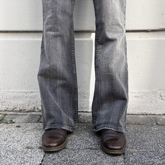 Bootcut Fade Antrasit Washed Low Rise Jean