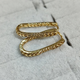 Çelik İşlemeli Küpe