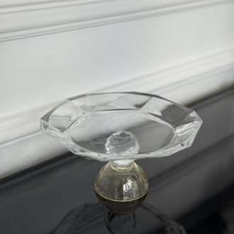 Sarı 18 cm Kristal Sunumluk