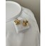 ÇELİK Yıldız ÇİFT TARAFLI Gold küpe