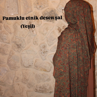 Zeyla etnik desen pamuklu şal