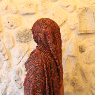 Zeyla etnik desen pamuklu şal