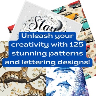 125 Seamless Patterns and Digital Lettering Art Bundle