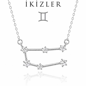 Çelik Yıldız Haritası Kolye ikizler