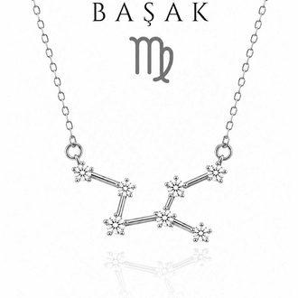 Çelik Yıldız Haritası Kolye başak