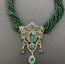 kristal taşlı antik bronz kolye