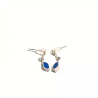 Saks Mavi Mekik Küpe K0357