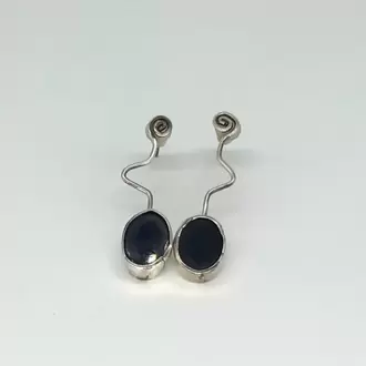 Onix Taşlı Oval Küpe K0982