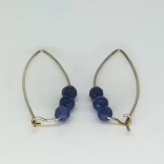 Kuvars Taşlı Halka Küpe K0903