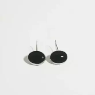 Oniks Taşlı Oval Küpe K0131