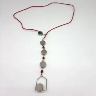 Avanturin Mercan Taşlı Ev Kolye K0962