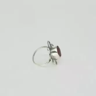 Mercan Taşlı Çiçek Yüzük K0580