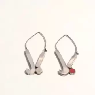 Kırmızı Mekik Küpe K0303