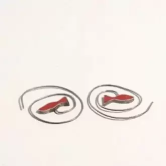 Kırmızı Sarmal Balık Küpe K0323